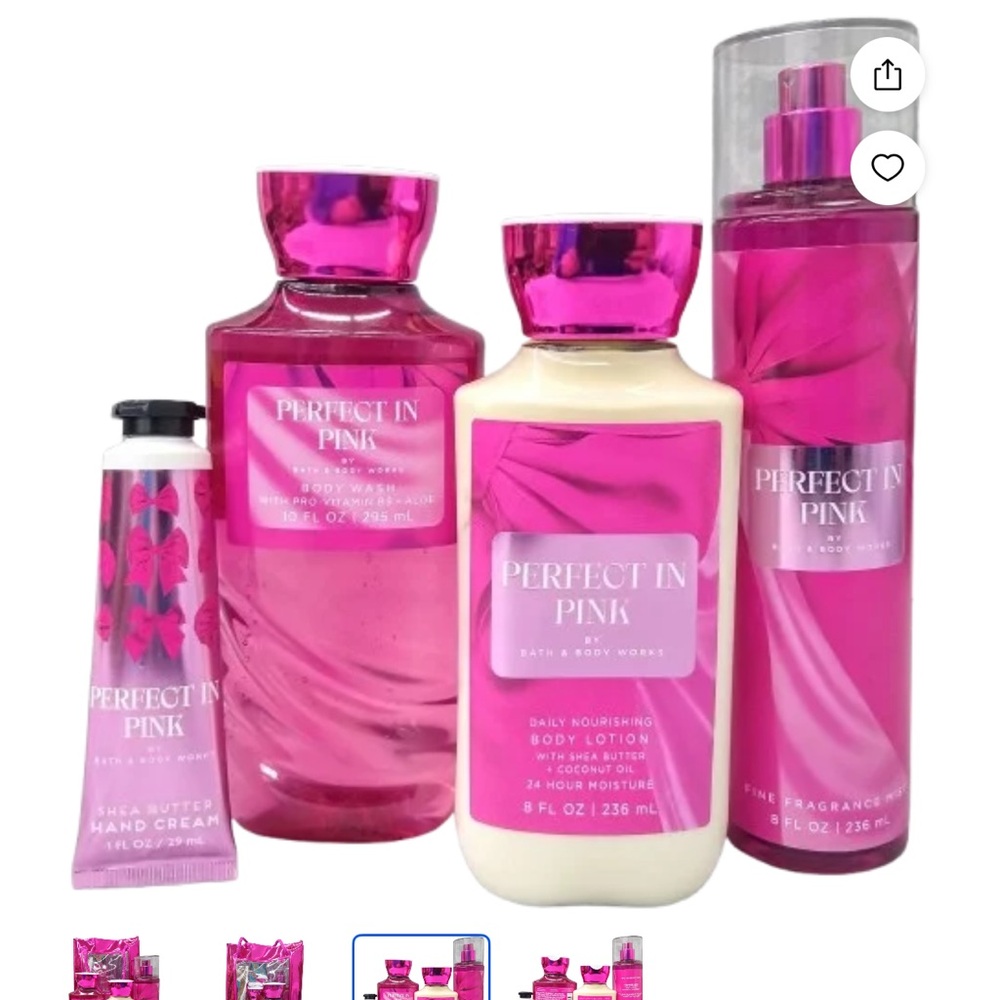 Bath & Body Works Perfect in Pink Collection